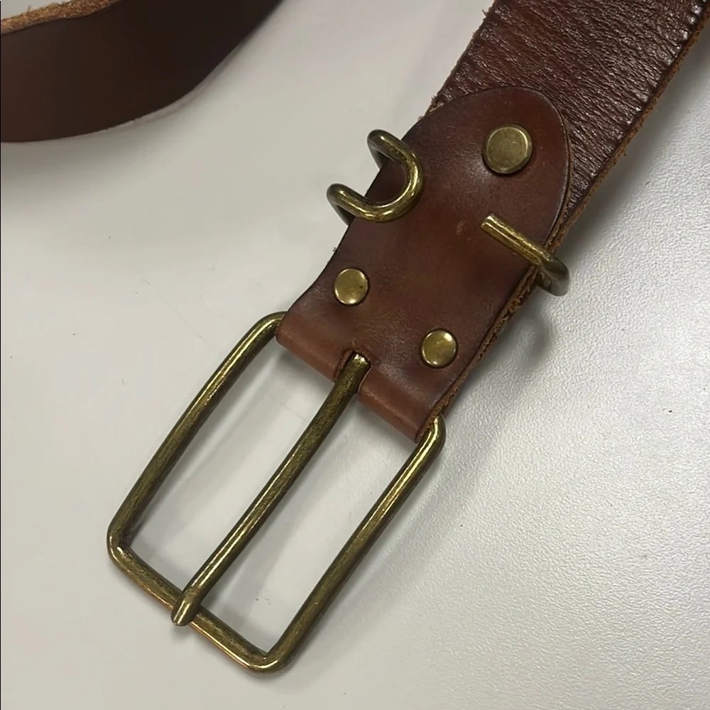 Men's Brown Leather Belt / 47” inch preowned